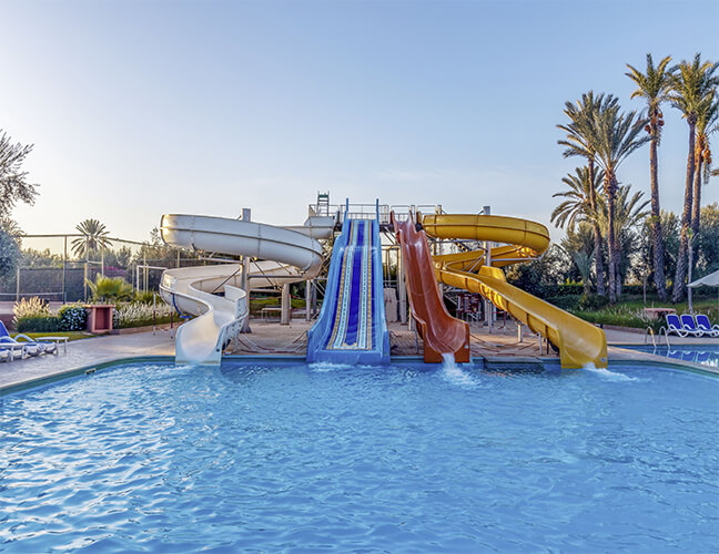 Vue de l'aquapark Targa